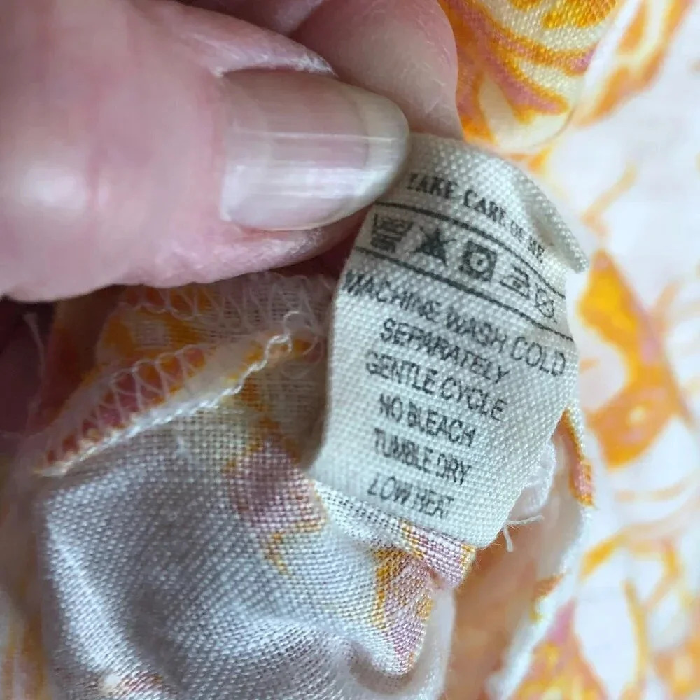 Margaritaville Summery Seashells Design Summery Linen Top, Size M - Picture 10 of 10